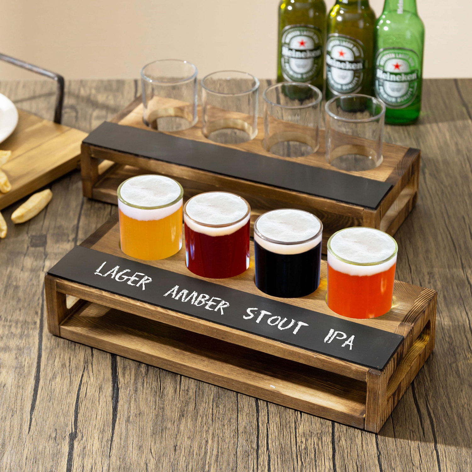 Millwood Pines 2 Piece Glass Beer Flight Set & Reviews - Wayfair